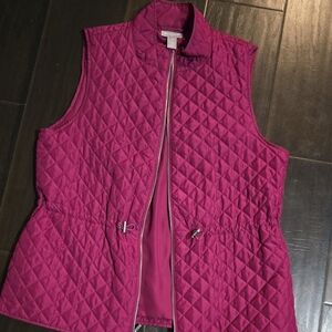 Chico's Fuchsia Quilted Vest